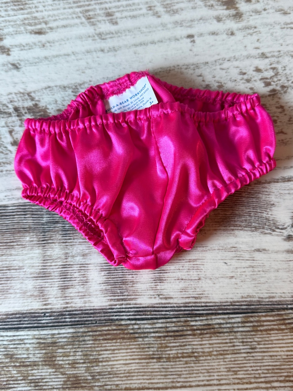 BUILD A BEAR Workshop FUCHSIA SATIN Panties BLOOMERS for 10” Bear Accessory BABW